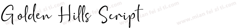 Golden Hills Script字体转换
